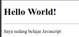 Gambar contoh java script 'hello world'